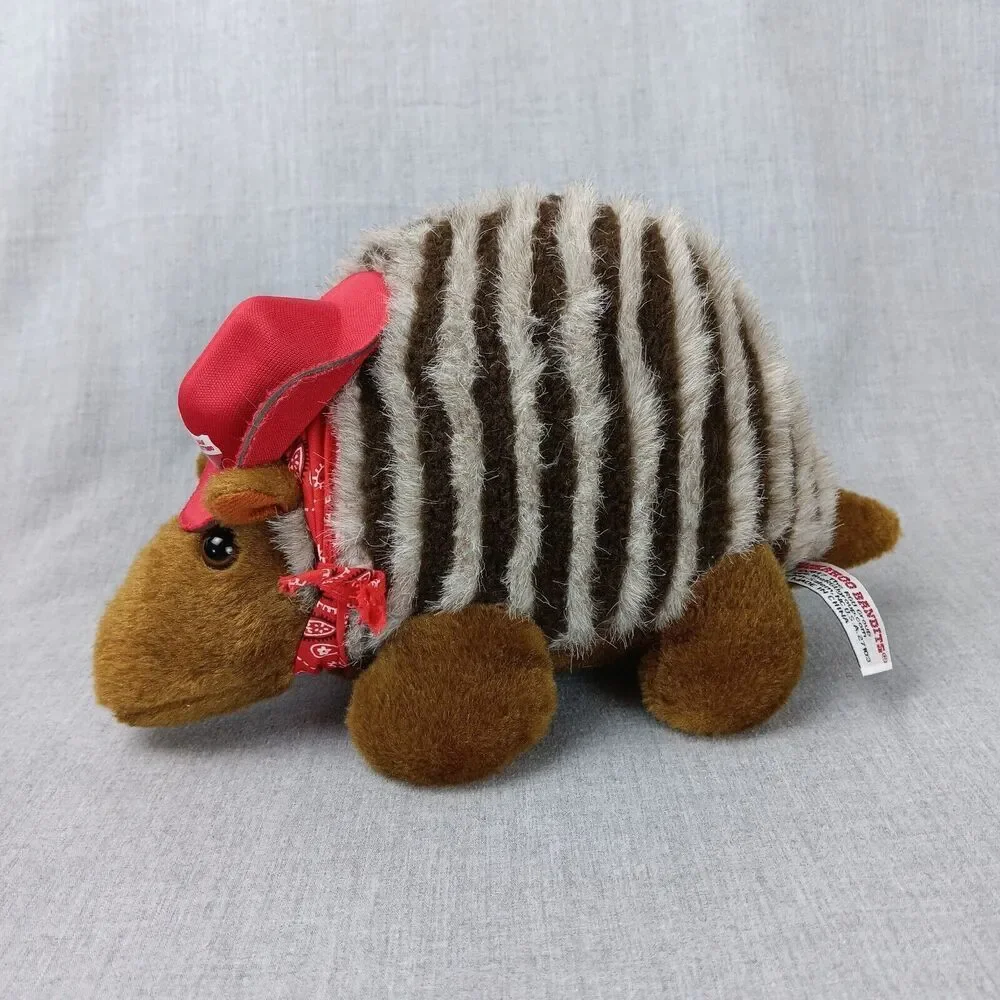 Buckaroo Bandits Armadillo Plush Red Bandana Texas Cowboy Hat Plus Friend Lot